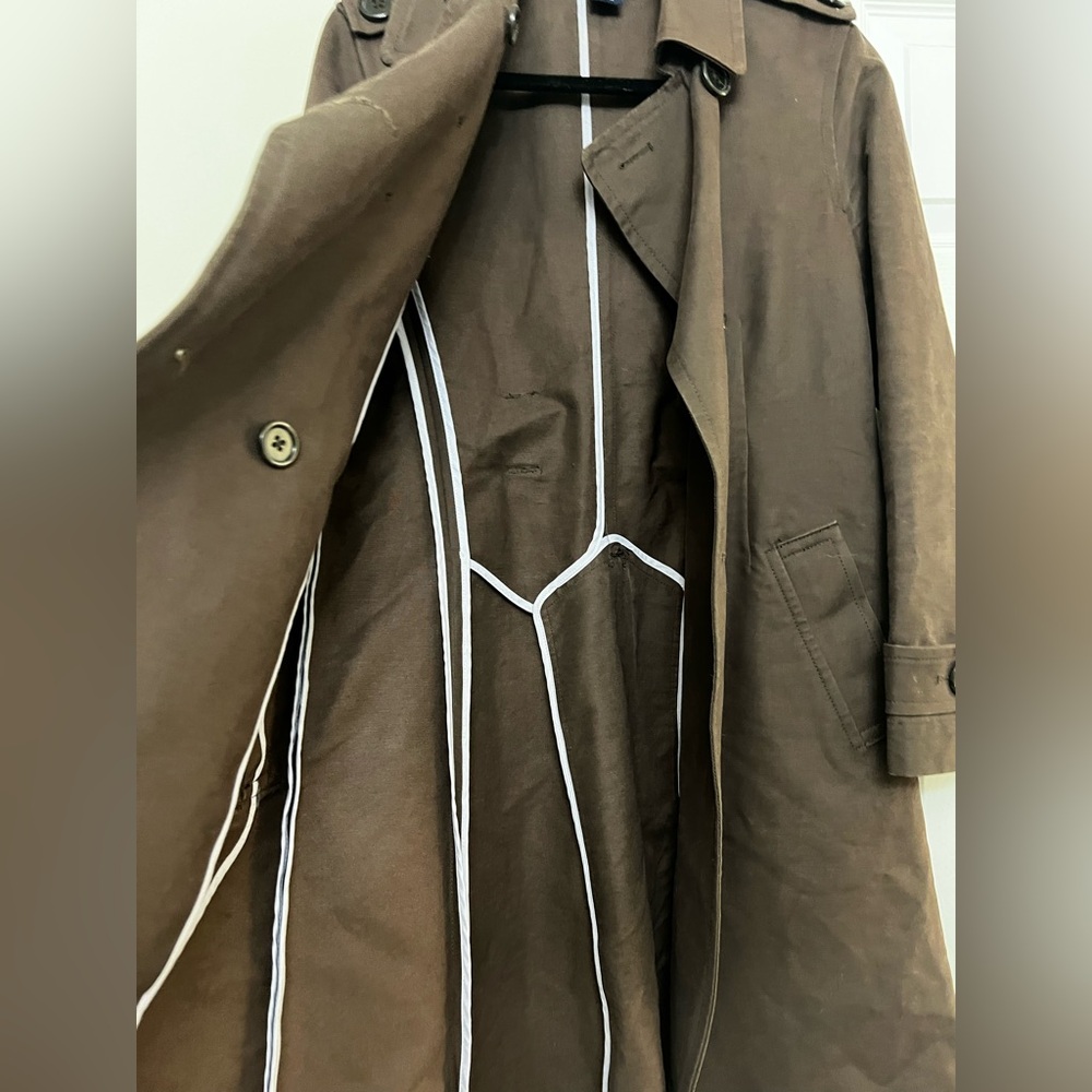 GAP Dark Brown Double-Breasted Trench Coat - Picture 5 of 15